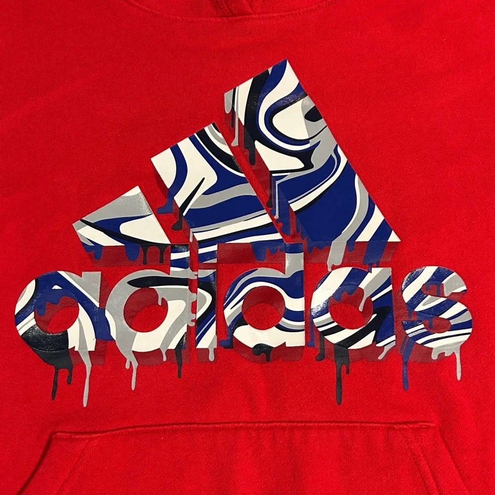 Adidas Red Hoodie with Graphic Logo - Picture 2 of 6